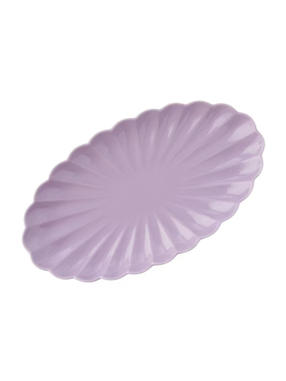 The Pioneer Woman Home Purple Colette Scalloped Ceramic Serving Tray Platter